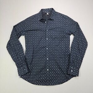 DIESEL Slim Fit Black Star Print Long Sleeve Button Up Shirt Mens Size M